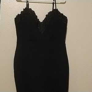 A black Floral dress